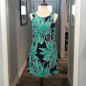 Lilly Pulitzer Blue and Green Tropical Dress